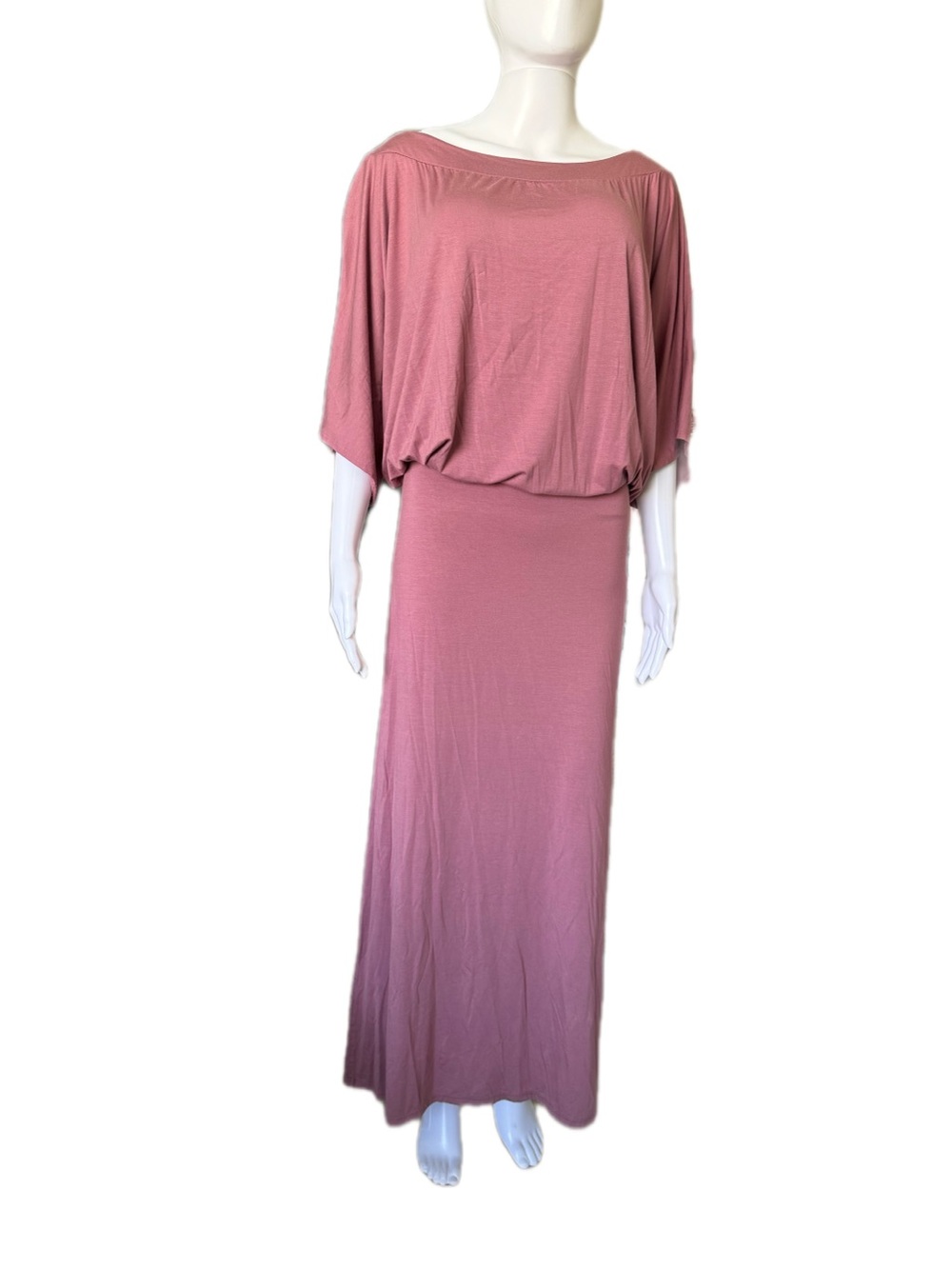 Go Couture Dusty Rose Blouson Maxi Dress